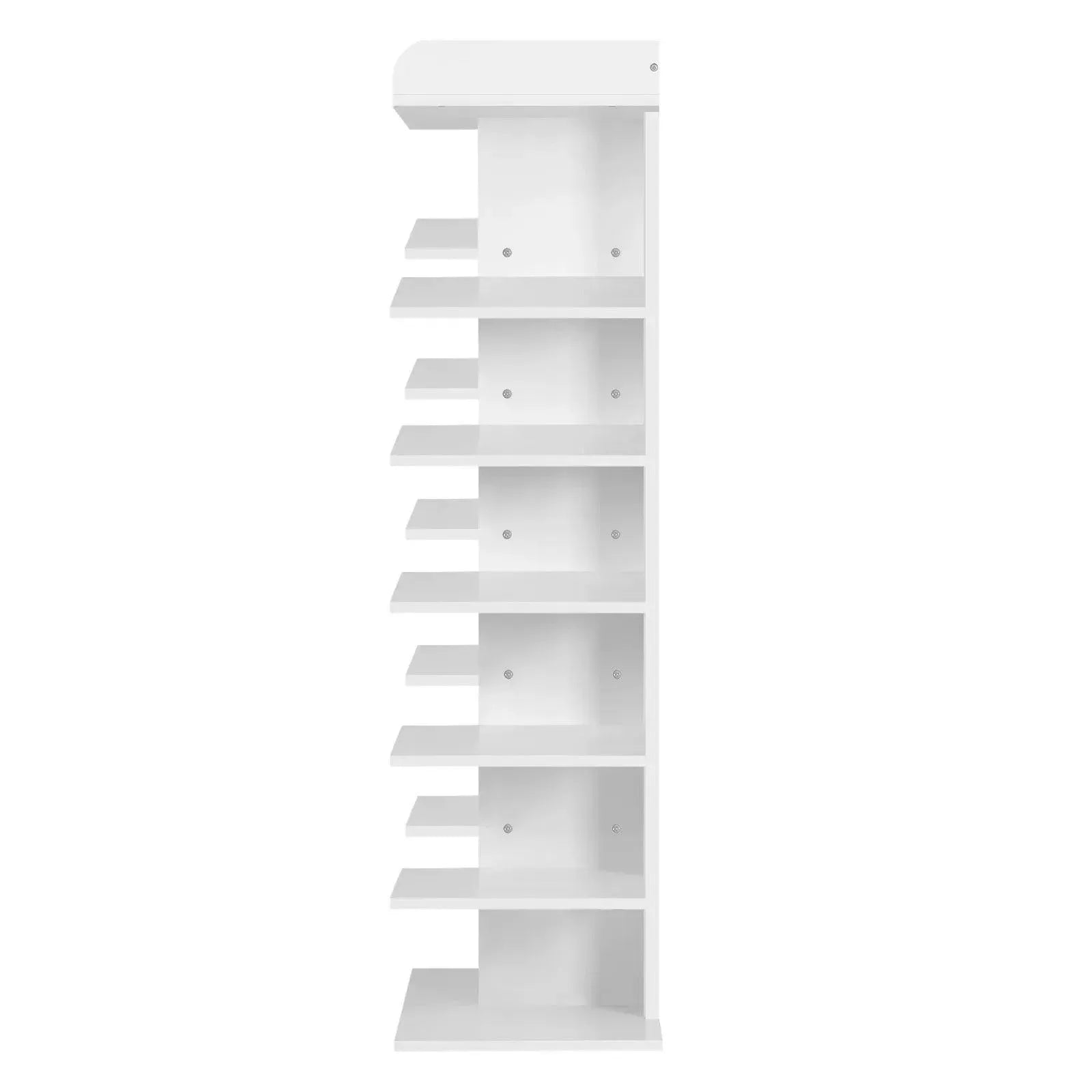 Feronza® 12-Tier Schoenenrek – Wit, Ruimtebesparend, Houten Schoenenorganisator voor Hal, Woonkamer - Feronza